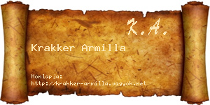 Krakker Armilla névjegykártya